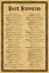 FX1089 SHIT HAPPENS! 24in x 36in